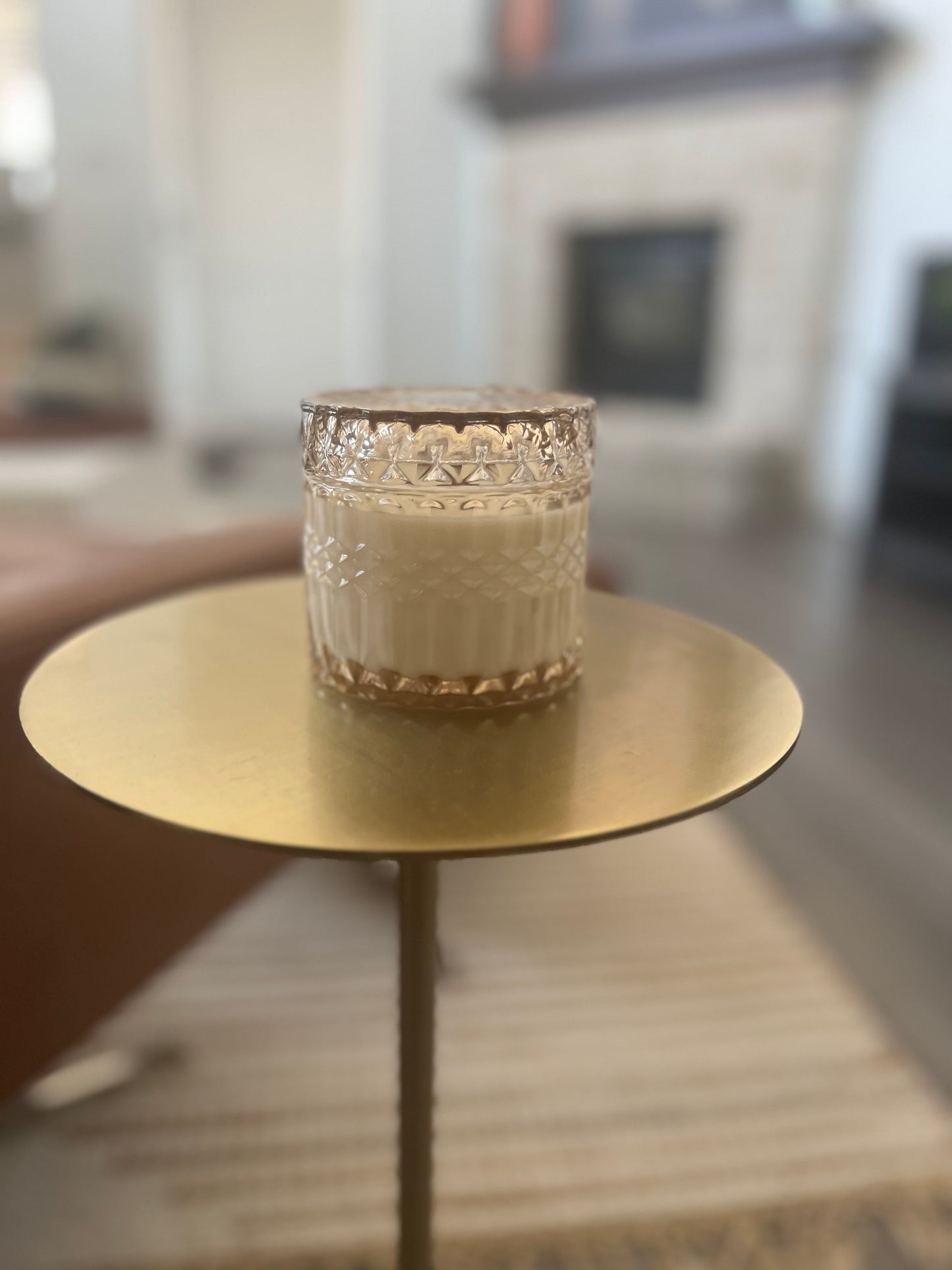 Amber Vintage Glass Candle