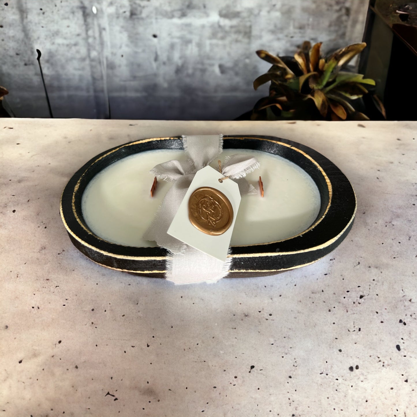 Black Farmhouse Dough Bowl Candle