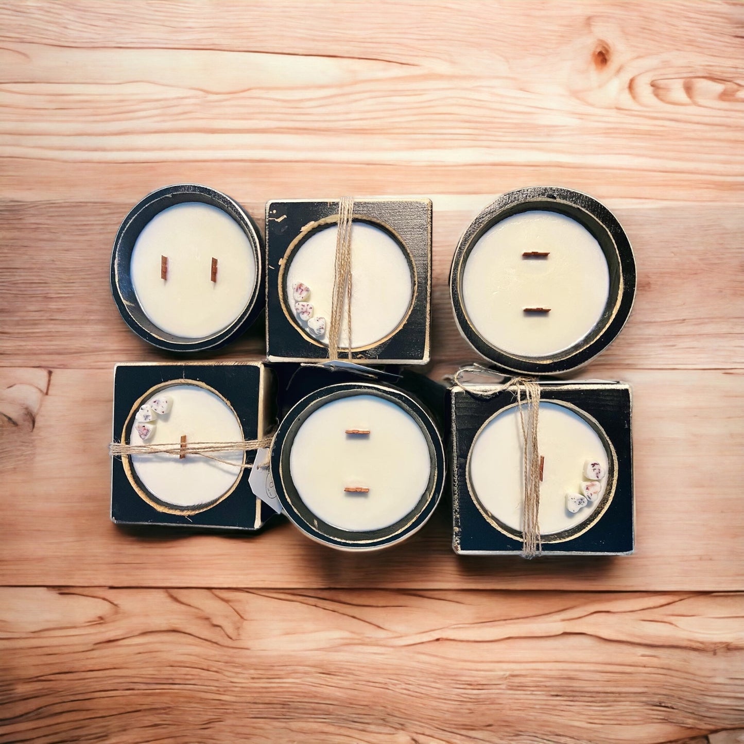 Round Black Farmhouse Dough Bowl Candle