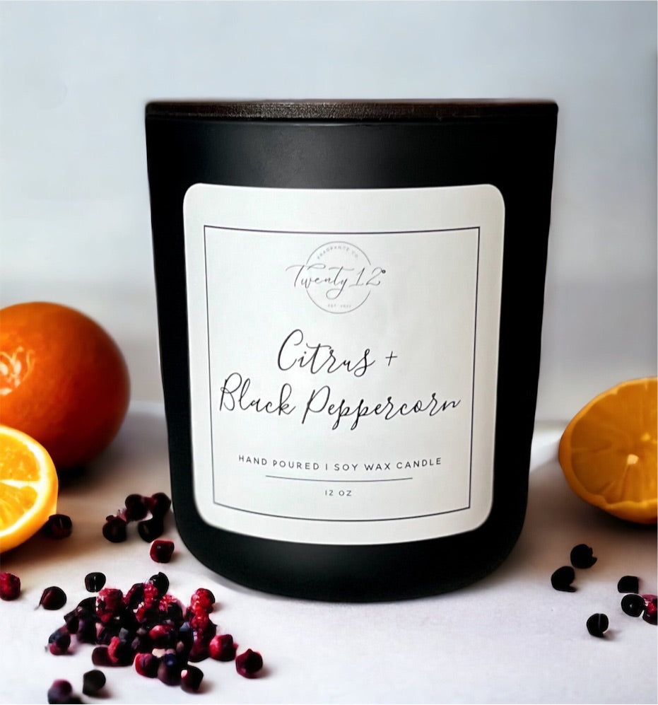 Citrus + Black Peppercorn Candle